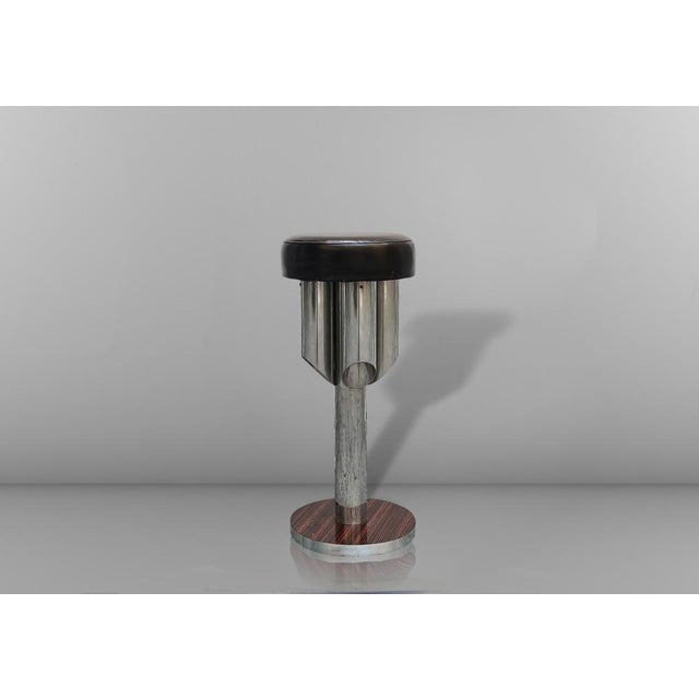 Tall Chrome and Leather Bar Stool, Italy, 1970s For Sale - Image 9 of 11