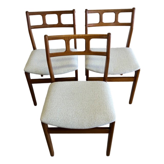 1960s Danish Teak Midcentury Dining Chair, by D-Scan For Sale