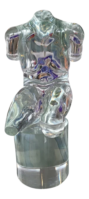 Livio Seguso Murano Art Glass Nude Sculpture Signed
