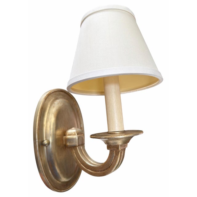 Paul Ferrante 1990s Regency Style Paul Ferrante White Gold Giktwood Sconces - a Pair For Sale - Image 4 of 6