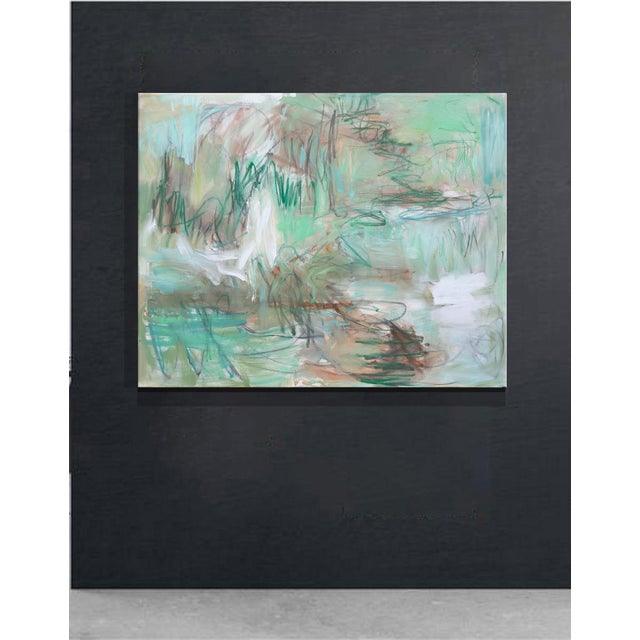 River's Edge" by Trixie Pitts Large Abstract Expressionist Oil Painting For Sale In Nashville - Image 6 of 12