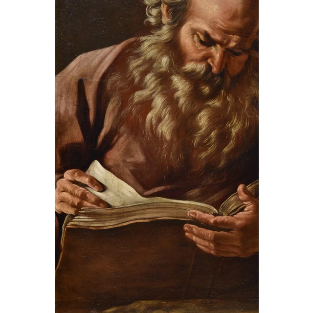 Giovanni Battista Beinaschi, Portrait of the Philosopher Heraclitus, 1670, Oil on Canvas For Sale - Image 6 of 13