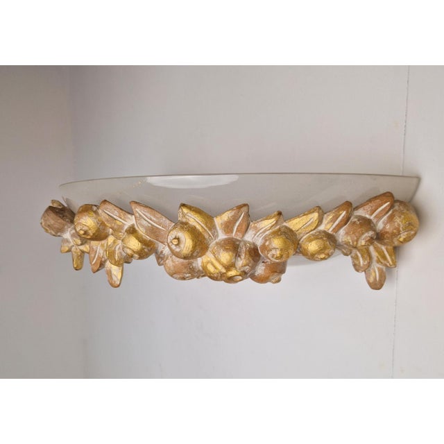 Vintage Bowl Wall Lamps in Goldleaf Murano Glass, Italy, 1970s, Set of 2 For Sale - Image 10 of 18