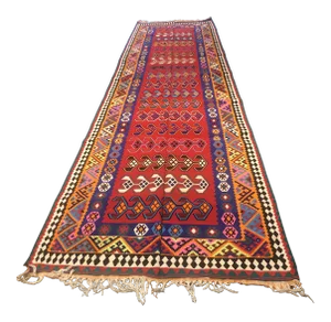 Handwoven Scandinavian Style Persian Kilim Rug 4'9" X 18'9"