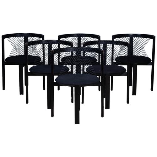 String Chair by Niels Jørgen Haugesen for Tranekær Furniture, Denmark, 1980s, Set of 6 For Sale - Image 16 of 16