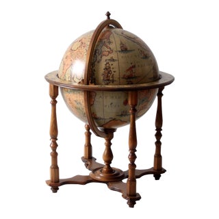 Vintage Italian World Globe Dry Bar For Sale