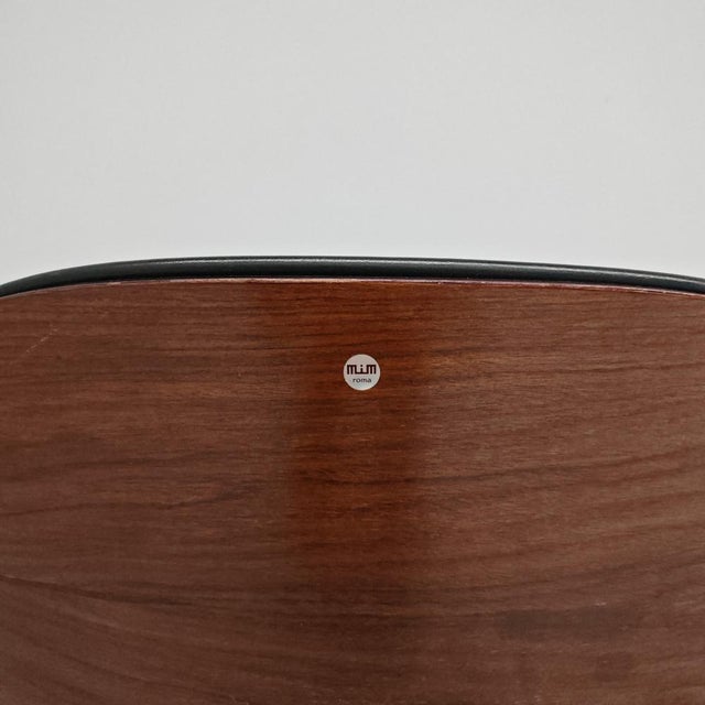 Chair in Black Eco-Leather and Walnut from Mim Roma, 1960s For Sale - Image 4 of 18