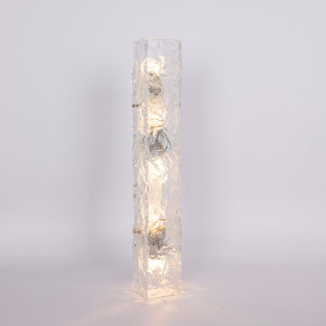 Wonderful mid-century wall light with murano glass, made by kalmar, germany, manufactured circa 1960-1969. High quality...