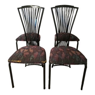 1990s Set of Four Postmodern Dining Chairs in the Style of Pietro Costantini For Sale