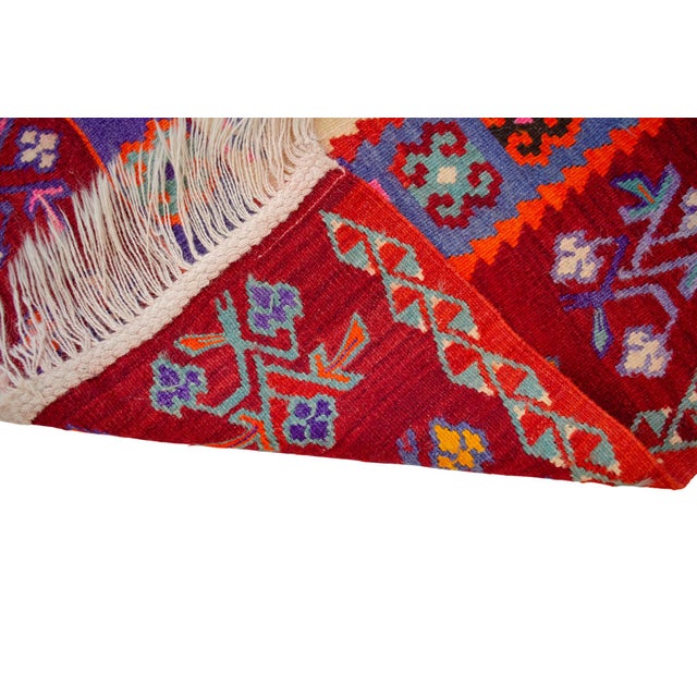 Ultra-Rare 1940s Turkish Ordu Kilim With Tree of Life – Handwoven Wool Flat Weave – 6′ × 6′5″ For Sale - Image 13 of 13