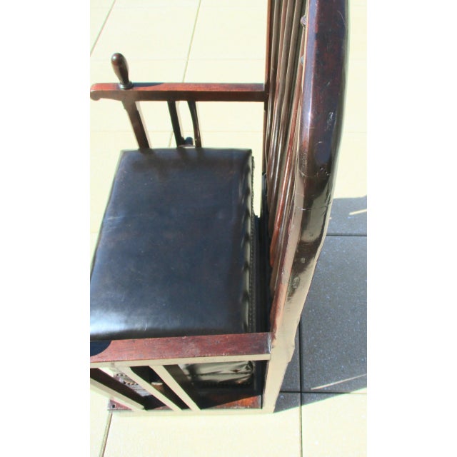 Antique Windsor Back Mahogany Exercise Chair Circa 1910 For Sale - Image 12 of 13