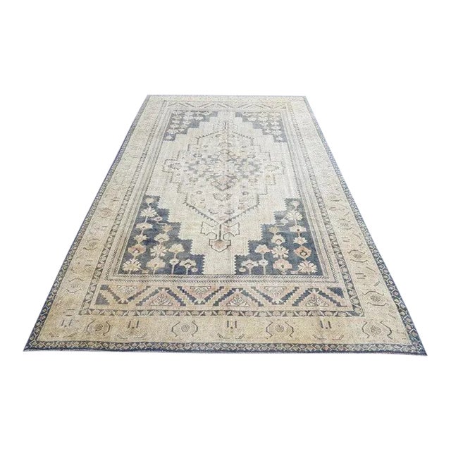 1960s Oversize Oushak Handmade Vintage Rug For Sale
