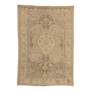 Vintage Turkish Oushak Rug, 06'00 X 08'04 For Sale