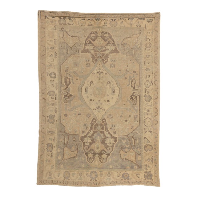 Vintage Turkish Oushak Rug, 06'00 X 08'04 For Sale