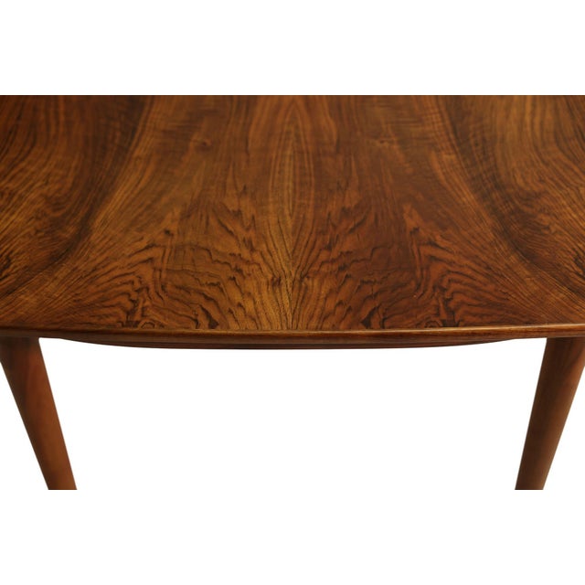 Mid 20th Century Kurt Ostervig Burled Walnut Dining Table With Eye-Catching Grain For Sale - Image 12 of 15