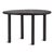 Modern simple black finish mango wood round dining table with four round legs. Each will vary slightly in natural wood...