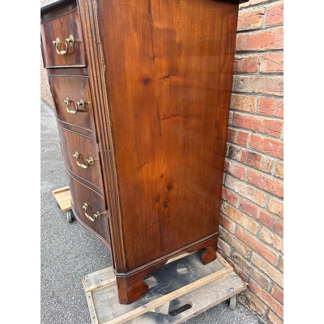 Mid 19th Century 19th Century English Serpentine Front Chest For Sale - Image 5 of 12