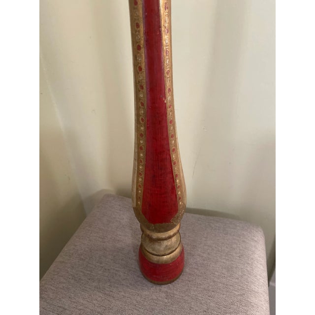 Florentine Giant Size Vintage Mid 20th Century Italian Wood & Brass Pepper Mill For Sale - Image 4 of 12