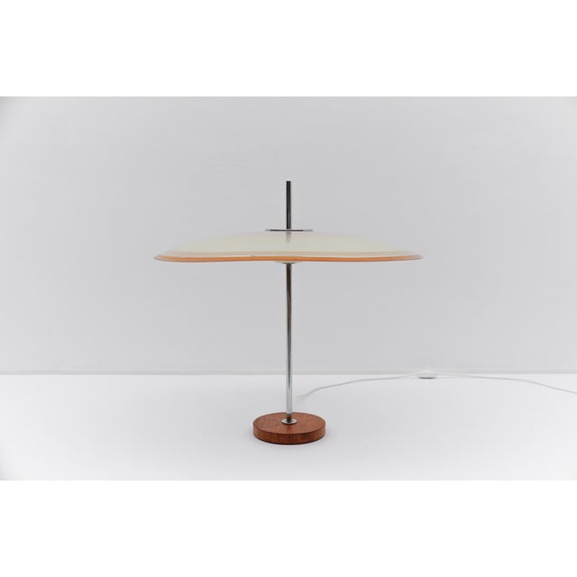 Lovely Mid-Century Modern Table Lamp, 1960s Germany The usual slight signs of wear and a beautiful patina. The base has a...