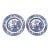 Vintage English Blue & White Chinoiserie Transferware Luncheon Plates For Sale