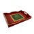 Mid-Century Modern Red Rectangular Wooden Tray For Sale - Image 3 of 4