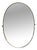 Oval Brass Wall Mirror, Italy, 1950s For Sale
