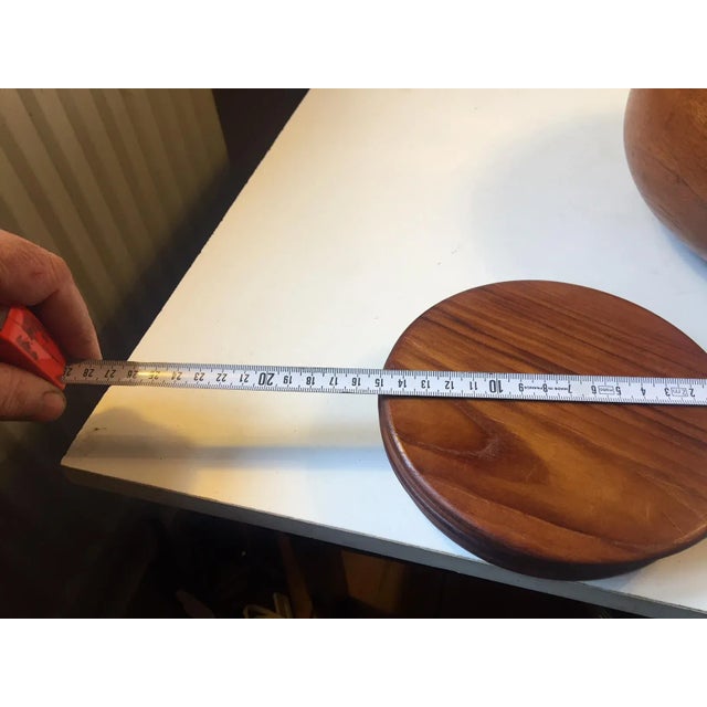 Mid-Century Teak Salad Bowl & Sushi Plates Set, 1960s, Set of 6 For Sale - Image 9 of 10