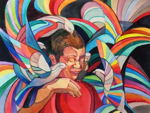 Charlotte Huntley, The Bird Lover, Circa 1980
