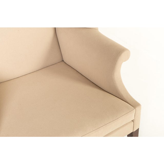 Wood Large English Mahogany Wing Chair, 1700s For Sale - Image 7 of 8