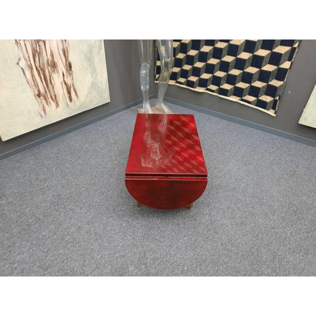 Gold Regency Goatskin Coffee Table by Aldo Tura, 1960s For Sale - Image 8 of 13