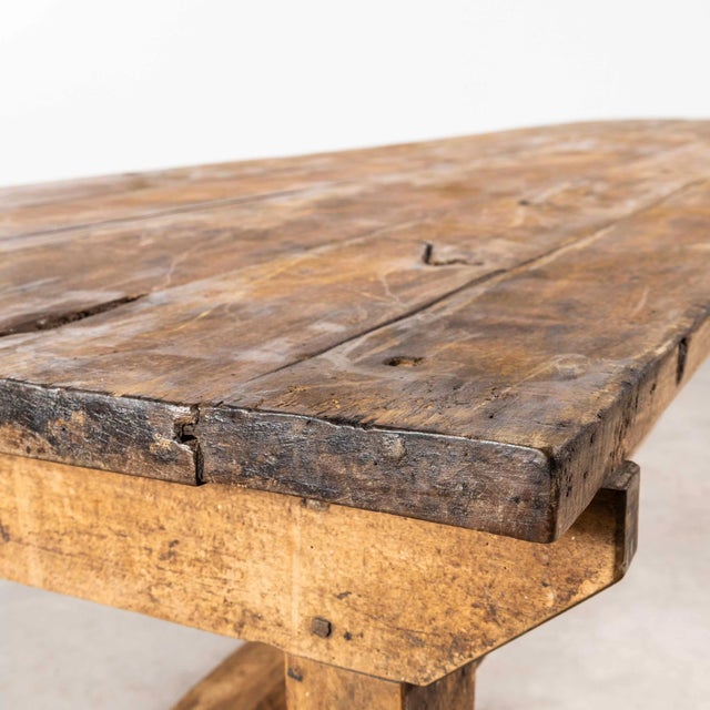 Large French Farmhouse Table, 1940s For Sale - Image 3 of 16