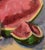 Watermelon and Blue Vase Still-Life by Sally Minton For Sale In Monterey, CA - Image 6 of 8