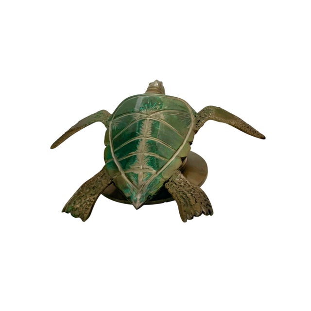 Early 21st Century Sea Turtle Sculpture Original Heavy Stainless Steel Welded Art Costal Decor For Sale - Image 5 of 9