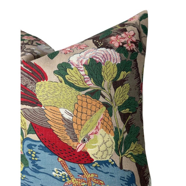 Rockbird Linen Pillow Cover in Natural, 20x20 Pillow For Sale - Image 4 of 5
