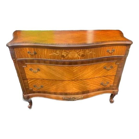 Antique Mahogany and Satinwood Chest of Drawers. For Sale