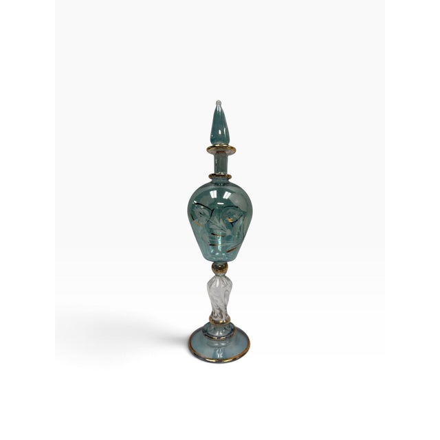 Glass Vintage Hand-Blown Egyptian Pyrex Glass Genie Perfume Bottles – Collection of 5 For Sale - Image 7 of 8