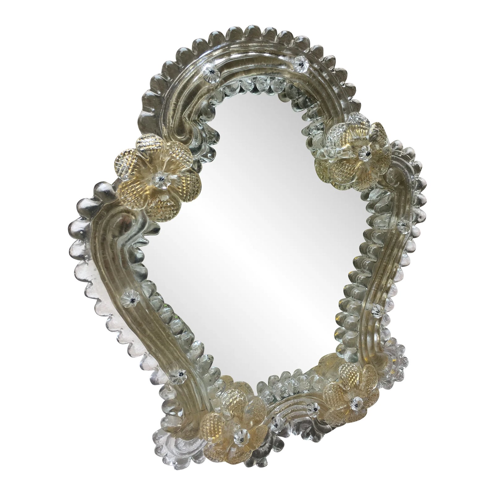 Murano Glass Table Mirror Frame Chairish