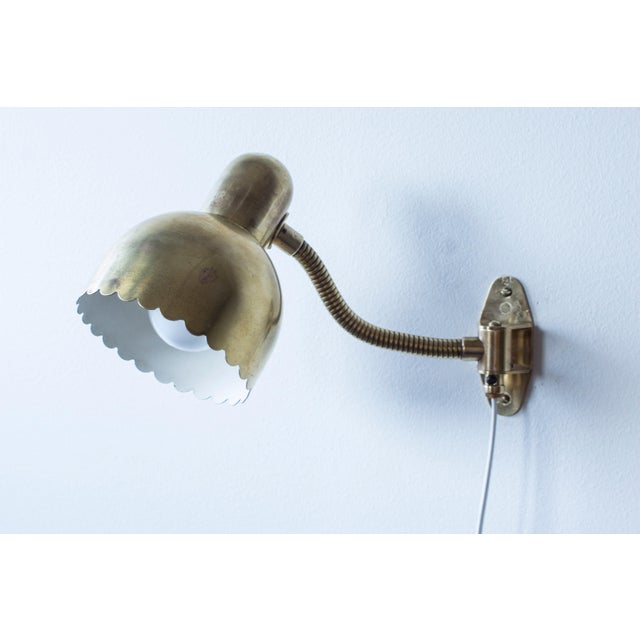 No. 191 Brass Wall Lamp by E. Hansson & Co, 1950s For Sale - Image 13 of 13