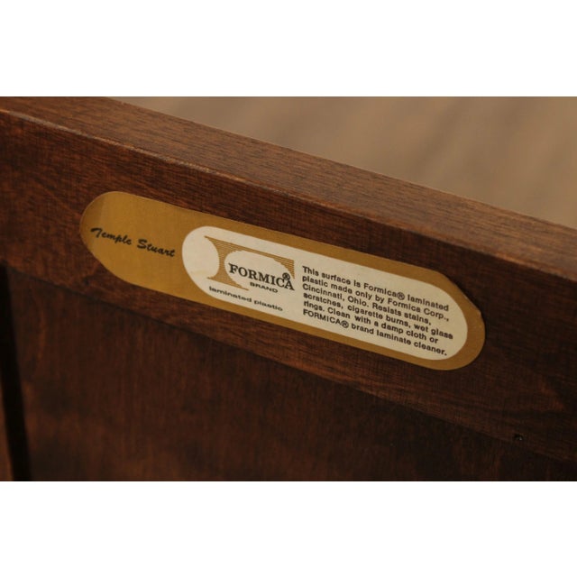 1970s Vintage Temple Stuart Maple Flip-Top Server Bar For Sale - Image 5 of 13