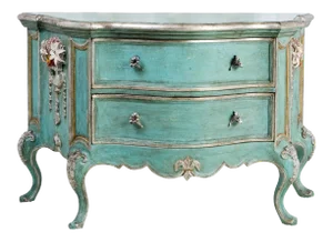 Italian Rococo Celadon Commode
