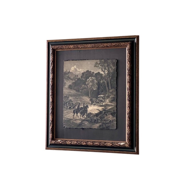 Black Antique Printing Block Plate - Unsigned For Sale - Image 8 of 12