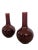 Oxblood Red Vintage Asian Import Oxblood Porcelain Vases- A Pair For Sale - Image 8 of 10
