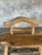 Small Vintage Bench with Backrest and Armrest in Light Asian Teak, 1990s For Sale - Image 9 of 10
