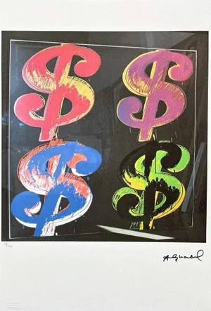 After Andy Warhol, 4x Dollar Sign, 1980s, Lithograph