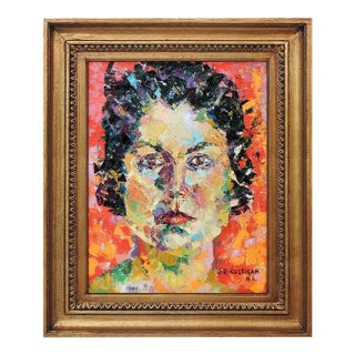 Mid 20th Century Technicolored Portrait, John E. Costigan For Sale