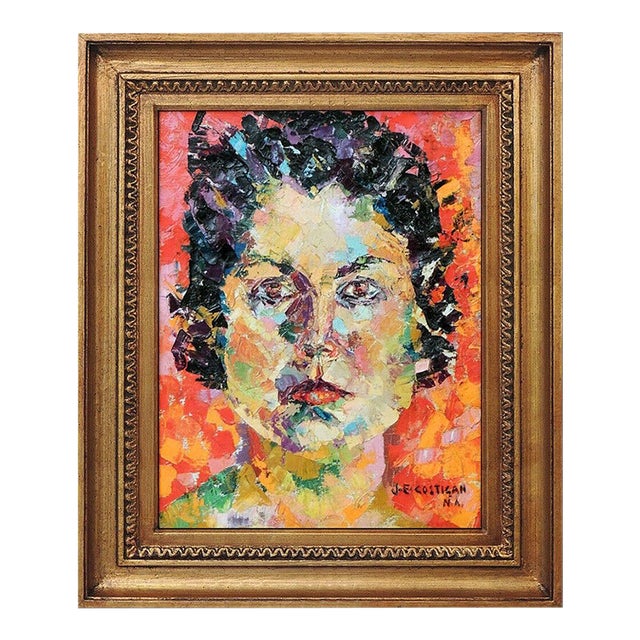 Mid 20th Century Technicolored Portrait, John E. Costigan For Sale