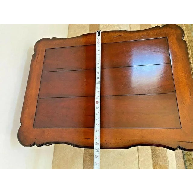 Wood 1950s Hekman Furniture Table Rectangle French Country Dark Walnut Finish For Sale - Image 7 of 10