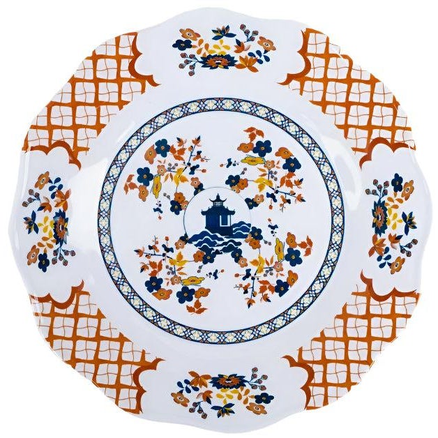 Blooming Sunset Pagoda Melamine Salad Plates, Set of 4 For Sale - Image 4 of 4