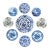 Mid 20th Century Blue and White Wall Plate Grouping / Collection - Set of 9 For Sale
