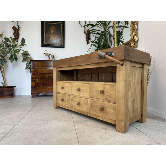 Narrow Workbench with Drawers For Sale - Image 11 of 18